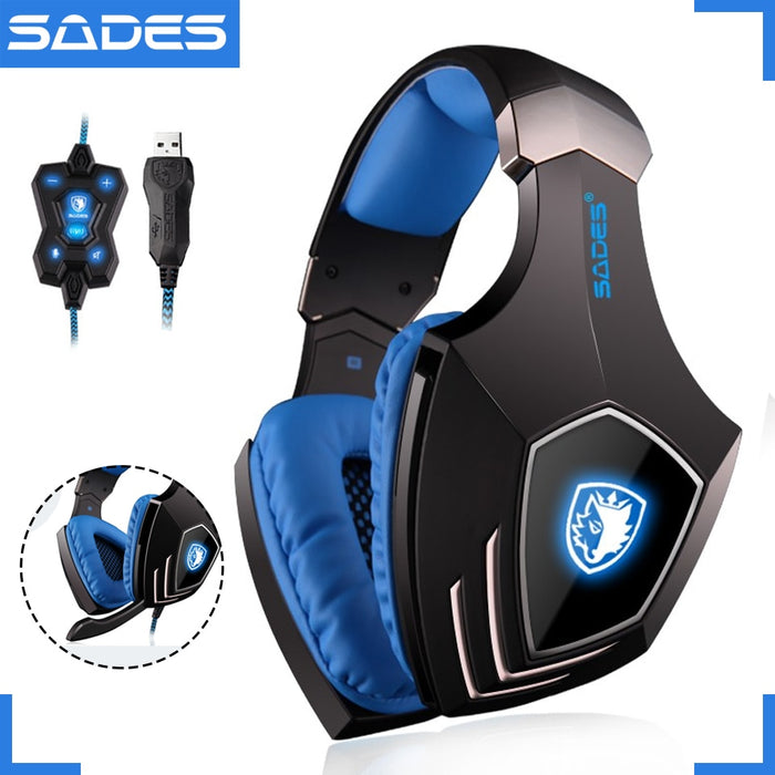SADES A60 USB Virtual 7.1 Gaming Headset