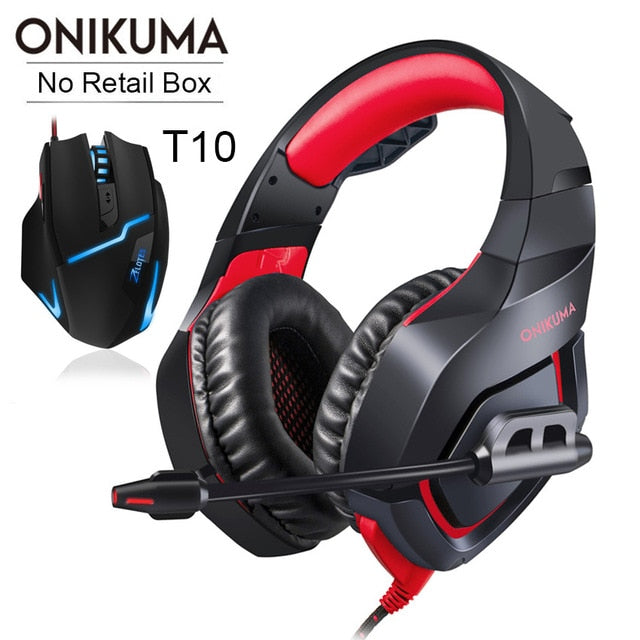 ONIKUMA PS4 Headset Casque PC Gamer Bass Gaming Headphones