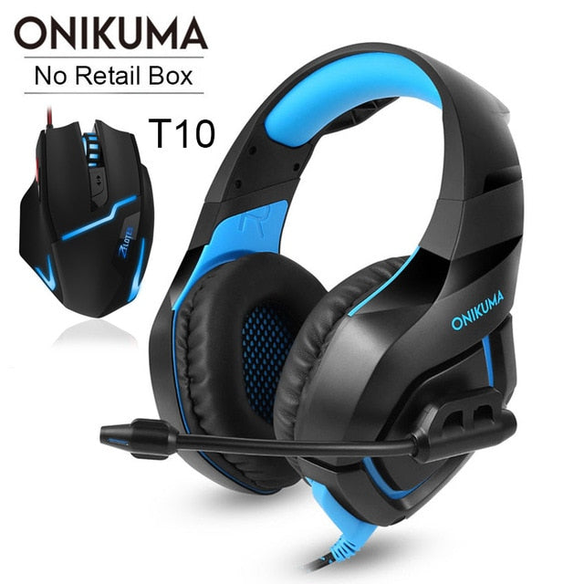 ONIKUMA PS4 Headset Casque PC Gamer Bass Gaming Headphones