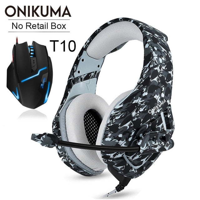 ONIKUMA PS4 Headset Casque PC Gamer Bass Gaming Headphones