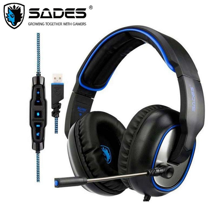 SADES R7 Gaming Headset USB Gaming Headphones