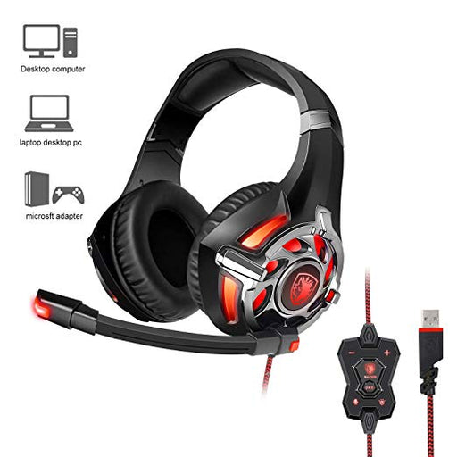 SADES R16 Gaming Headset Headphones USB 7.1