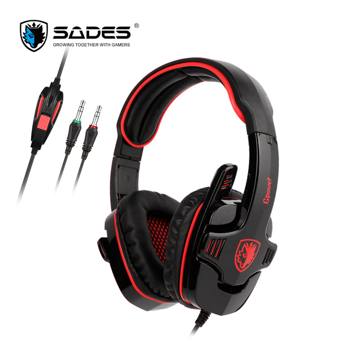 SADES GPOWER Gaming Headset 3.5mm Gamer Headphones