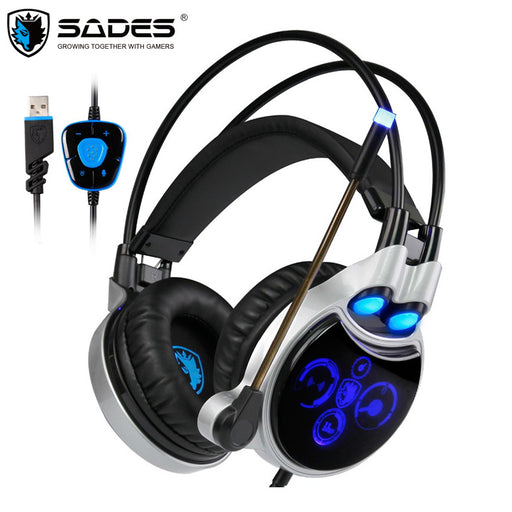 SADES R8 Gaming Headset USB Virtual 7.1 Surround Sound Headphones